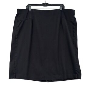 INC International Concepts Woman Black Ponte Pencil Skirt Plus Size 22W Stretch